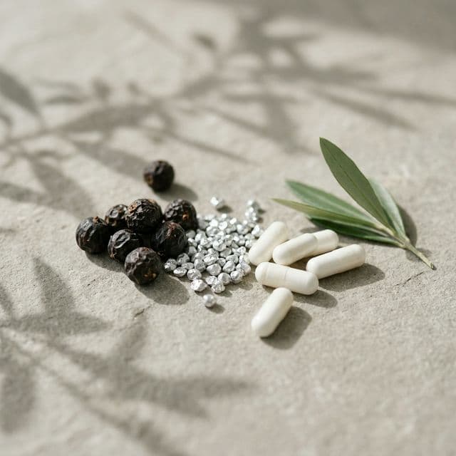 Pure ingredients in Follicare by OEN+ — high-potency Biotin, Saw Palmetto, and essential minerals for hair regrowth