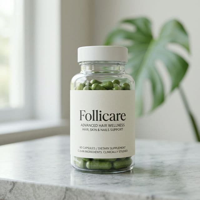 Follicare by OEN+ premium hair nutrition supplement — 10,000mcg Biotin and Saw Palmetto for maximum hair density and strength